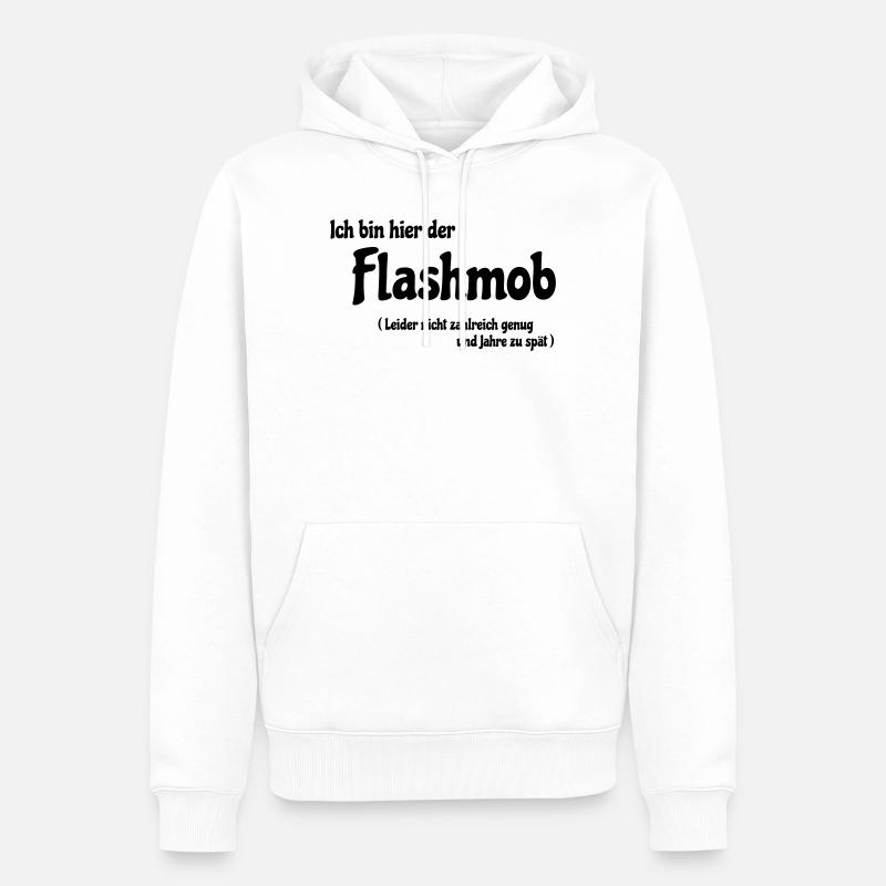 Flash mob - Sweat à capuche Premium bio Homme - blanc