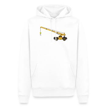 Kranich - Männer Premium Bio Hoodie - Weiß - Vorne - Nico (187cm)