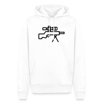 Sniper - Sweat à capuche Premium bio Homme - blanc - Devant - Nico (187cm)