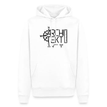 Architekt Design mit Zeichenwerkzeug - Männer Premium Bio Hoodie - Weiß - Vorne - Nico (187cm)
