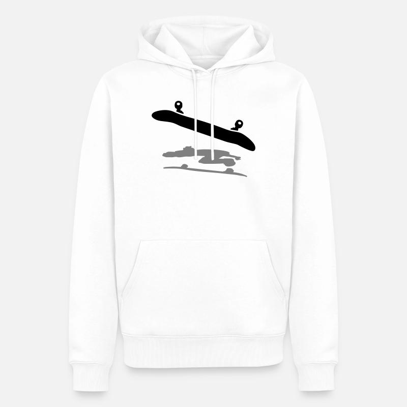 Skateboard - Men’s Premium Organic Hoodie - white
