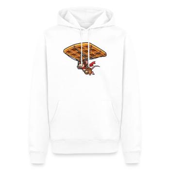 Süße Maus Fliegen Pilot Waffel Gebäck Süßigkeit - Männer Premium Bio Hoodie - Weiß - Vorne - Nico (187cm)