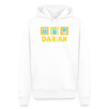 Darian als Vorname - Männer Premium Bio Hoodie - Weiß - Vorne - Nico (187cm)
