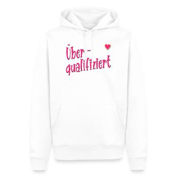 Überqualifiziert Job Karriere - Männer Premium Bio Hoodie - Weiß - Vorne - Nico (187cm)