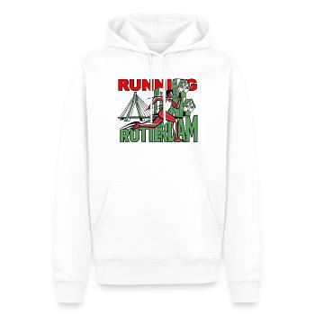 Course à Rotterdam City Run - Sweat à capuche Premium bio Homme - blanc - Devant - Nico (187cm)