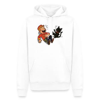 Franky et Meeko rient - Sweat à capuche Premium bio Homme - blanc - Devant - Nico (187cm)