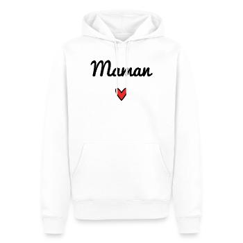 MAMA. MUTTERTAG. HERZ. FEST. ALLES GUTE ZUM GEBURTSTAG - Männer Premium Bio Hoodie - Weiß - Vorne - Nico (187cm)