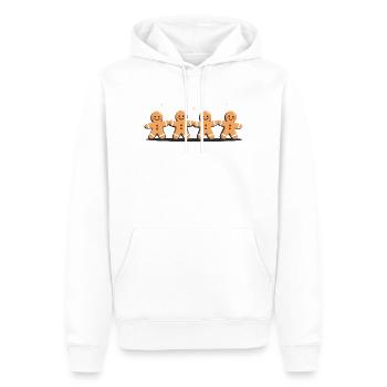 Charme de Noël du Quatuor en pain d’épices - Sweat à capuche Premium bio Homme - blanc - Devant - Nico (187cm)