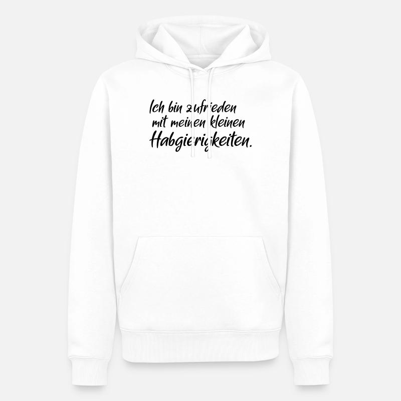 Avidité - Sweat à capuche Premium bio Homme - blanc