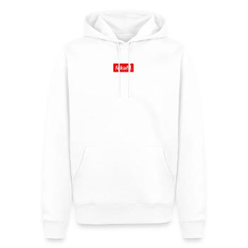 FCKAFD - Men’s Premium Organic Hoodie - white - Front - Nico (187cm)