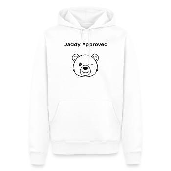 Papa dit : Papa approuvé (Bärenkopf) - Sweat à capuche Premium bio Homme - blanc - Devant - Nico (187cm)