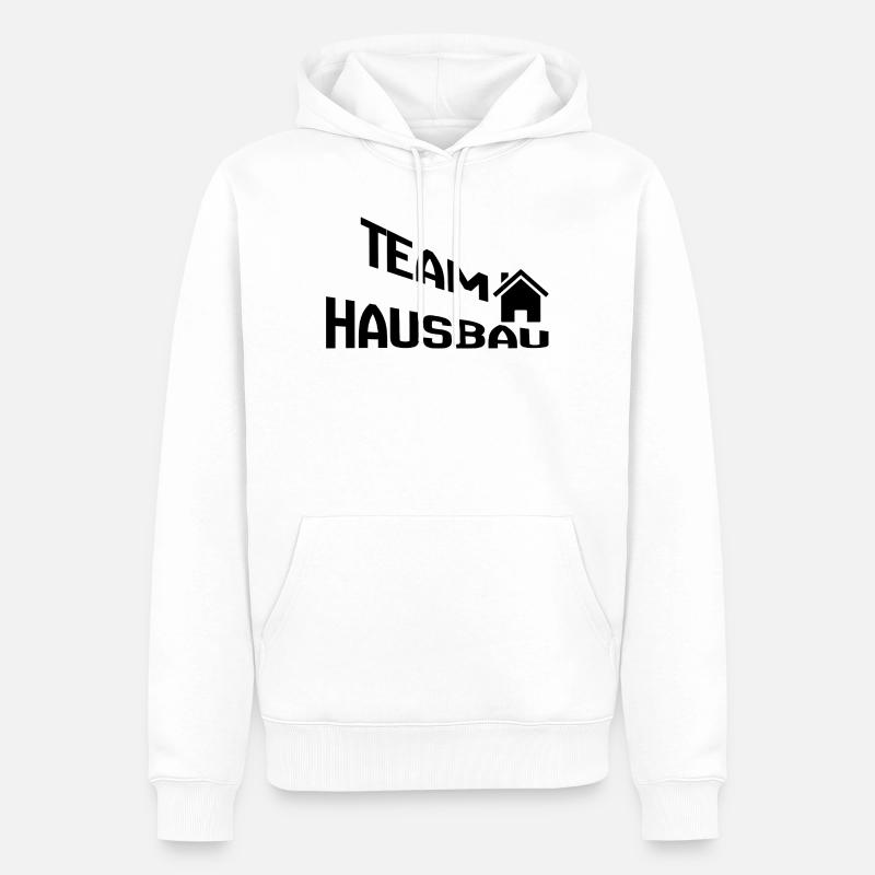 Construction de maisons d’équipe - Sweat à capuche Premium bio Homme - blanc