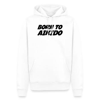 Geboren für Aikido - Männer Premium Bio Hoodie - Weiß - Vorne - Nico (187cm)