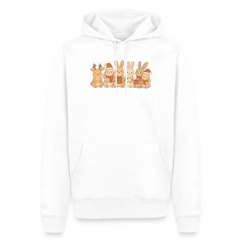 Lapins Enfants Garçons Filles Lapins de Noël - Sweat à capuche Premium bio Homme - blanc - Devant - Nico (187cm)
