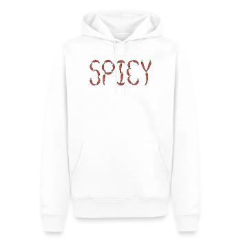 Chili épicé - Sweat à capuche Premium bio Homme - blanc - Devant - Nico (187cm)