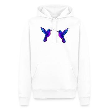 Kolibri Vogel - Männer Premium Bio Hoodie - Weiß - Vorne - Nico (187cm)