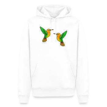 Double Hummingbird Jeu des couleurs - Sweat à capuche Premium bio Homme - blanc - Devant - Nico (187cm)