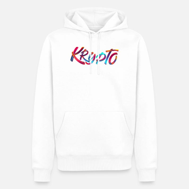 Krypto / Crypto - Sweat à capuche Premium bio Homme - blanc