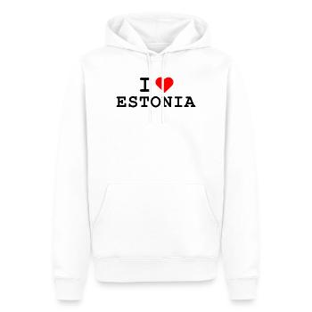 Ich liebe Estland - I love Estonia - Männer Premium Bio Hoodie - Weiß - Vorne - Nico (187cm)