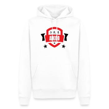 Aikido – Kampfsport – Aikido - Männer Premium Bio Hoodie - Weiß - Vorne - Nico (187cm)