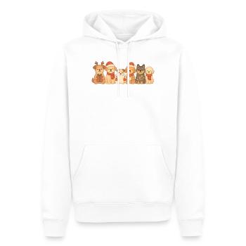 Hunde, Kinder, Jungen, Mädchen, Weihnachten, Hunde - Männer Premium Bio Hoodie - Weiß - Vorne - Nico (187cm)
