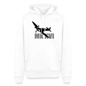 Spitfire Mk 16 - Men’s Premium Organic Hoodie - white - Front - Nico (187cm)
