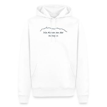 Alpine line via Kampen - Men’s Premium Organic Hoodie - white - Front - Nico (187cm)