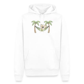 Koala in the hammock palm trees - Men’s Premium Organic Hoodie - white - Front - Nico (187cm)