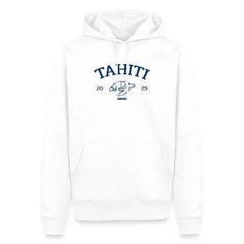 Tahiti - Turtle - French Polynesia - Schildkröte - Men’s Premium Organic Hoodie - white - Front - Nico (187cm)