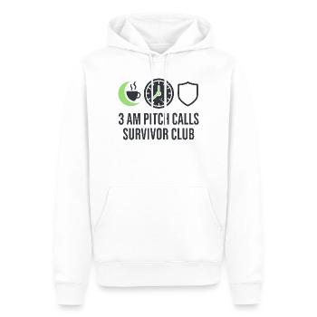 Fondateur de startup Survivant à l’épuisement professionnel : se rétablit - Sweat à capuche Premium bio Homme - blanc - Devant - Nico (187cm)