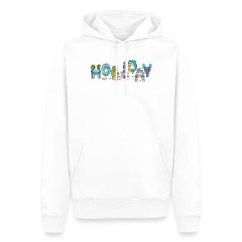 Holiday  - Männer Premium Bio Hoodie - Weiß - Vorne - Nico (187cm)