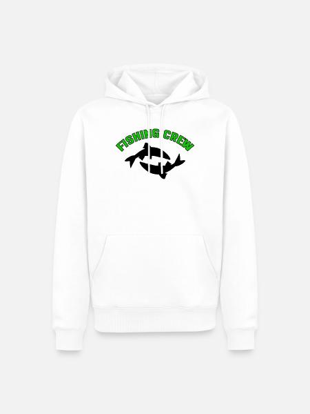 Fish Crew - Men’s Premium Organic Hoodie - white