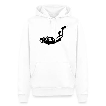 Skydiver - Männer Premium Bio Hoodie - Weiß - Vorne - Nico (187cm)