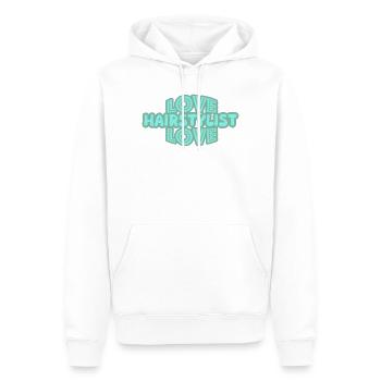Cadeau pour coiffeur - Sweat à capuche Premium bio Homme - blanc - Devant - Nico (187cm)