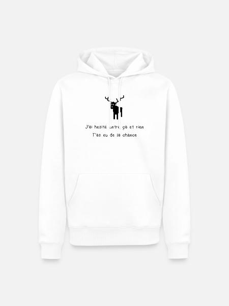 Lustiges Weihnachtsmann-Geschenk – Idee Weihnachtshumor - Männer Premium Bio Hoodie - Weiß