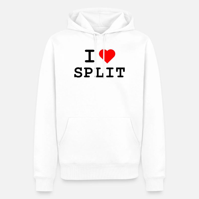 I love Split - Ich liebe Split - Männer Premium Bio Hoodie - Weiß