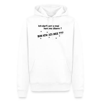Stoebern - Men’s Premium Organic Hoodie - white - Front - Nico (187cm)