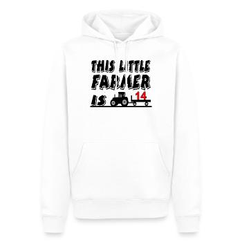 cultivateur - Sweat à capuche Premium bio Homme - blanc - Devant - Nico (187cm)