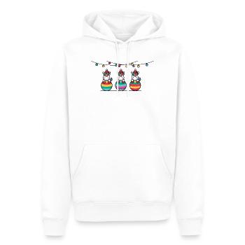 3 Einhörner Weihnachtskugeln Freunde - Männer Premium Bio Hoodie - Weiß - Vorne - Nico (187cm)