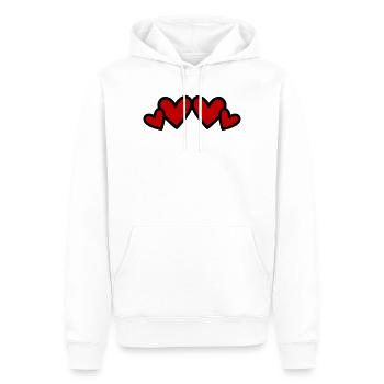 Herzen Symbol Liebe - Männer Premium Bio Hoodie - Weiß - Vorne - Nico (187cm)