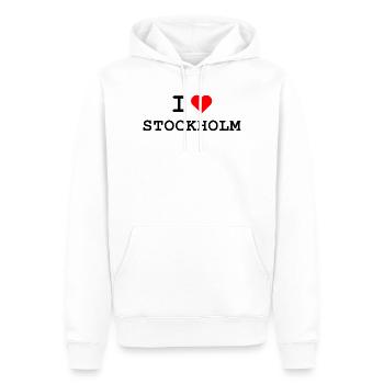 I love Stockholm - Männer Premium Bio Hoodie - Weiß - Vorne - Nico (187cm)