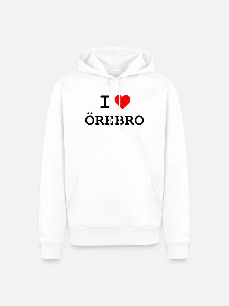 I love Örebro - Männer Premium Bio Hoodie - Weiß