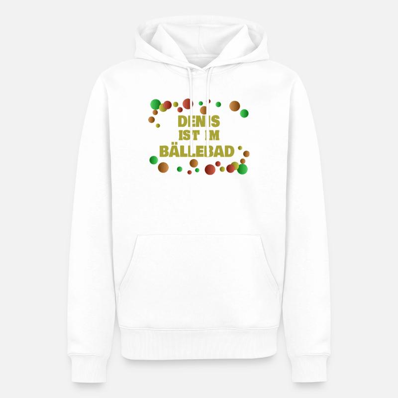 De als Baelle - Sweat à capuche Premium bio Homme - blanc