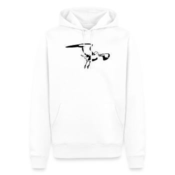 Möwe - Männer Premium Bio Hoodie - Weiß - Vorne - Nico (187cm)