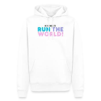 Ich regiere die Welt - Männer Premium Bio Hoodie - Weiß - Vorne - Nico (187cm)