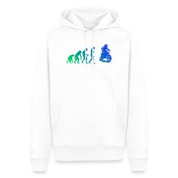 Characterful motocross design - Men’s Premium Organic Hoodie - white - Front - Nico (187cm)
