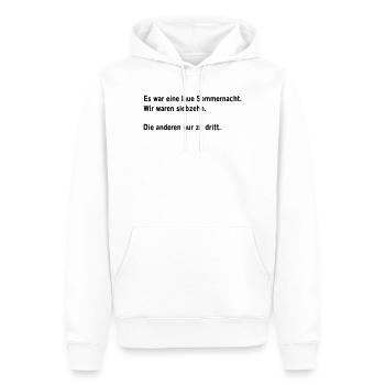Laue Sommernacht - Männer Premium Bio Hoodie - Weiß - Vorne - Nico (187cm)