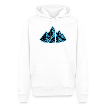Icône du sommet des montagnes - Sweat à capuche Premium bio Homme - blanc - Devant - Nico (187cm)