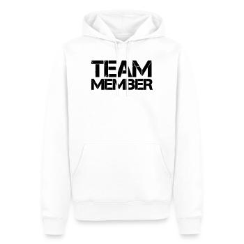 team_member - Sweat à capuche Premium bio Homme - blanc - Devant - Nico (187cm)
