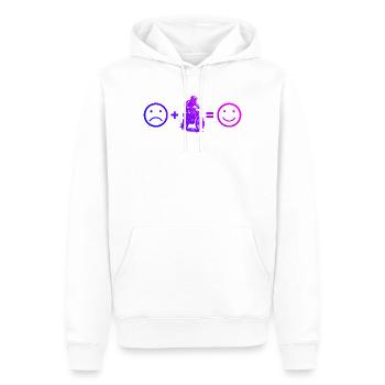 J’adore le motif cool du motocross - Sweat à capuche Premium bio Homme - blanc - Devant - Nico (187cm)
